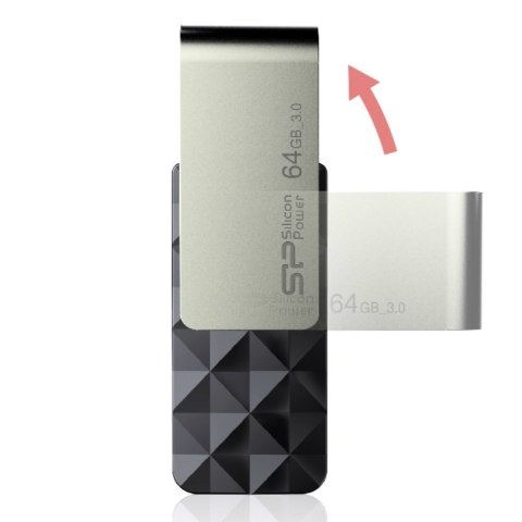 Pendrive Silicon Power Blaze B30 64GB USB 3.1 kolor czarny (SP064GBUF3B30V1K)