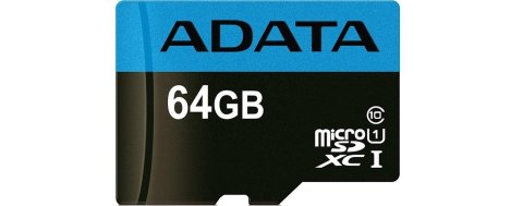 Karta pamięci ADATA PREMIER AUSDX64GUICL10A1-RA1 (64GB; Class 10; Adapter)