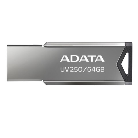 Pendrive ADATA UV250 AUV250-64G-RBK (64GB; USB 2.0; kolor srebrny)