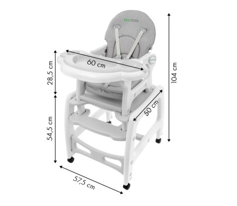 Fotelik bujany do karmienia 3w1 Ecotoys