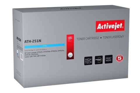 Toner Activejet ATH-251N (zamiennik HP 504A CE251A, Canon CRG-723C; Supreme; 7000 stron; niebieski)