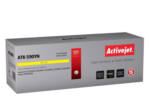 Toner Activejet ATK-590YN (zamiennik Kyocera TK-590Y; Supreme; 5000 stron; żółty)