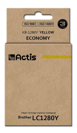 Tusz ACTIS KB-1280Y (zamiennik Brother LC1280Y; Standard; 19 ml; żółty)