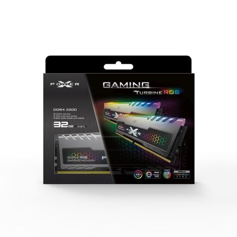 Pamięć DDR4 Silicon Power XPOWER Turbine RGB 32GB (2x16GB) 3200MHz CL16 1,35V