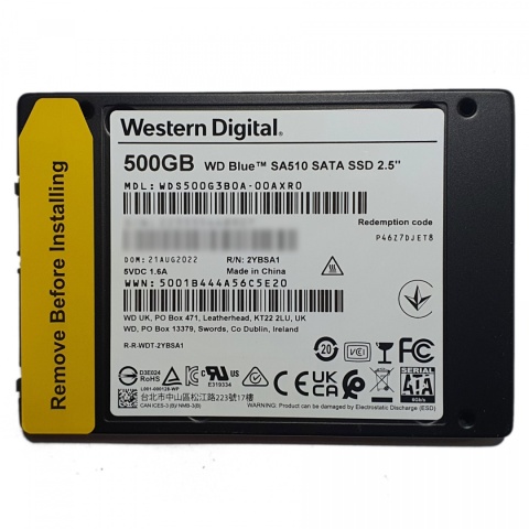 Dysk SSD WD Blue SA510 500GB 2,5"/7mm (560/510 MB/s) WDS500G3B0A Dysk SSD WD Blue SA510 500GB 2,5"/7mm (560/510 MB/s) WDS500G3B0A