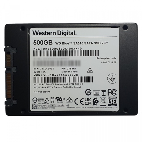 Dysk SSD WD Blue SA510 500GB 2,5"/7mm (560/510 MB/s) WDS500G3B0A Dysk SSD WD Blue SA510 500GB 2,5"/7mm (560/510 MB/s) WDS500G3B0A