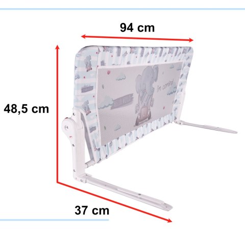 Barierka ochronna bramka osłonka do łóżka 90cm słonik