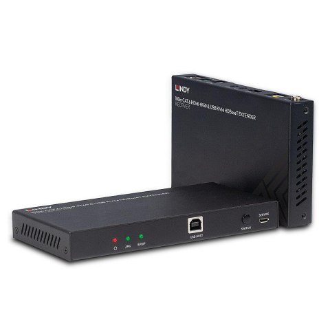 Extender HDMI LINDY 4K60, Audio, IR & RS-232 HDBaseT KVM, Cat.6, 100m