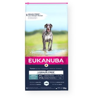 EUKANUBA PIES DOROSŁY D.RASA BEZ ZBÓŻ RYBA OC. 12kg