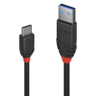 Kabel USB 3.1 LINDY Type A to C Cable 3A, Black Line 1,5m Black