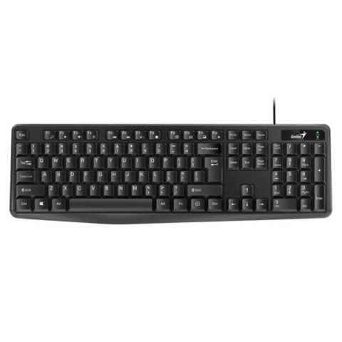 Klawiatura przewodowa Genius KB-117 Offcie black, Full size, odporna na zalanie