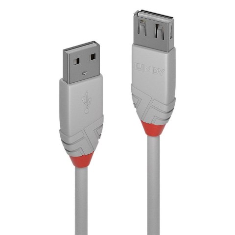 Przedłużacz USB 2.0 LINDY Type A Extension Cable, Anthra Line 1m Grey