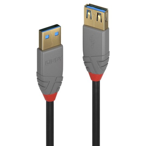 Przedłużacz USB 3.1 LINDY Gen1 Extension A/A, Anthra 0,5m Black