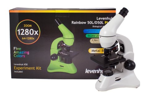 (BG) Mikroskop Levenhuk Rainbow 50L PLUS Moonstone\Kamień Księżycowy