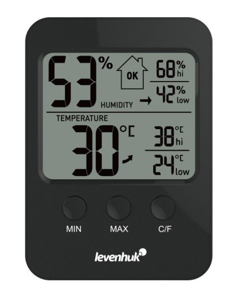 Termohigrometr Levenhuk Wezzer BASE L30, czarny