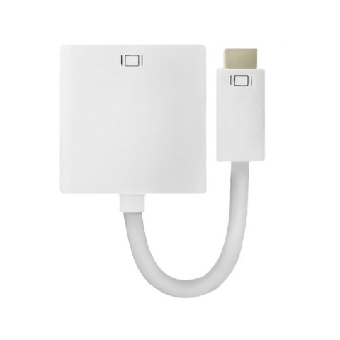 Qoltec Adapter Mini DVI męska | DVI (24+5) żeńska |0.17m