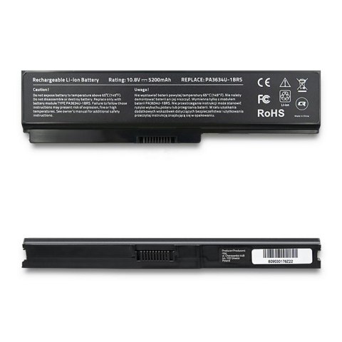 Qoltec Bateria do Toshiba PA3634 | 5200mAh | 10.8-11.1V