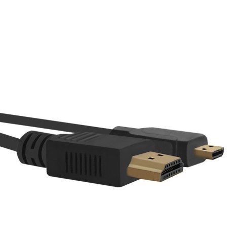 Qoltec Kabel HDMI A męski | Micro HDMI D męski | 1m