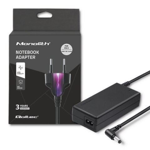 Qoltec Zasilacz do Asus 65W | 19V | 3.42A | 5.5*2.5 | +kabel zasilający