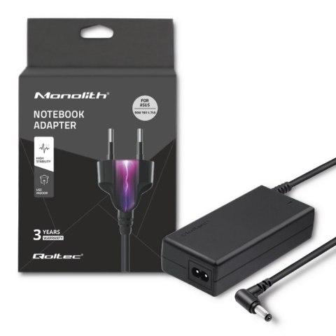 Qoltec Zasilacz do Asus 90W | 19V | 4.74A | 5.5*2.5 | +kabel zasilający