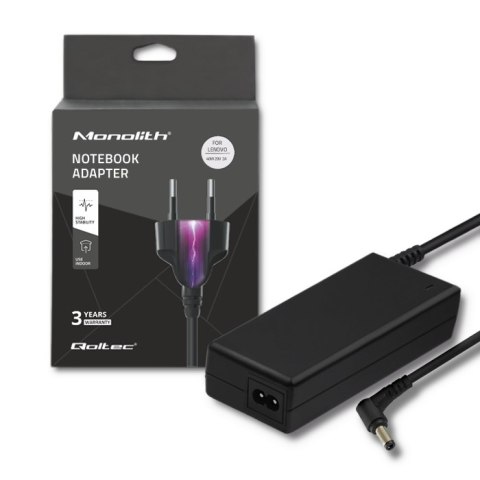 Qoltec Zasilacz do Lenovo 40W | 20V | 2A | 5.5*2.5 | +kabel zasilający