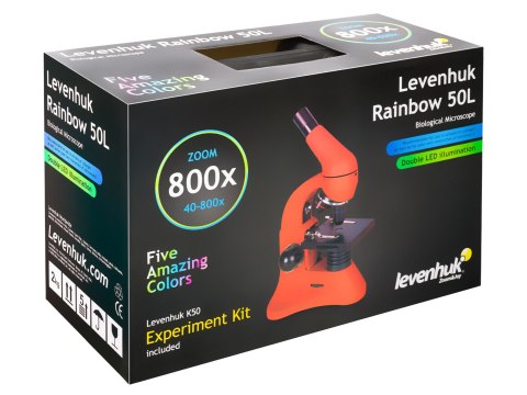 (EN) Mikroskop Levenhuk Rainbow 50L Lime\Limonka