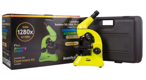 (EN) Mikroskop Levenhuk Rainbow 50L PLUS Lime\Limonka (EN) Mikroskop Levenhuk Rainbow 50L PLUS Lime\Limonka
