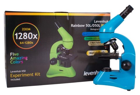 (BG) Mikroskop Levenhuk Rainbow 50L PLUS Azure\Lazur (BG) Mikroskop Levenhuk Rainbow 50L PLUS Azure\Lazur
