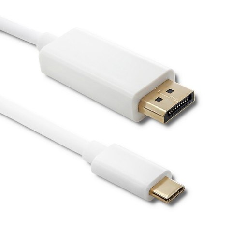 Qoltec DisplayPort Alternate mode | USB 3.1 typ C męski | DisplayPort męski | 5K | 2m