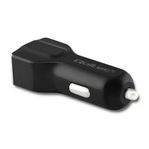 Qoltec Inteligentna Ładowarka samochodowa 12-24V | 27W | 5V | 3A | USB 2.0 + USB typ C