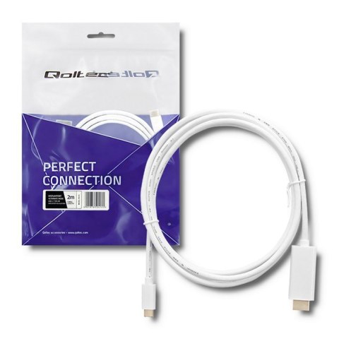 Qoltec Kabel USB 3.1 typ C męski/ HDMI A męski | 4K | Alternate mode | 2m