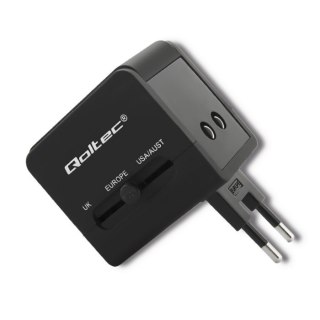 Qoltec Sieciowy adapter podróżny 10.5W | 5V | 2.1A | 2xUSB