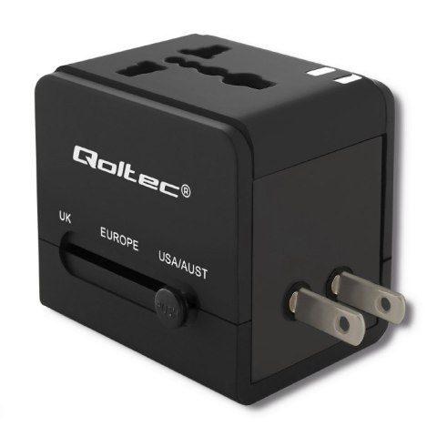 Qoltec Sieciowy adapter podróżny 10.5W | 5V | 2.1A | 2xUSB