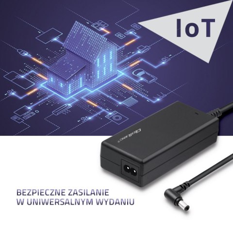 Qoltec Zasilacz desktopowy 27W | 12V | 2.24A | 5.5*2.5 | + kabel zasilający