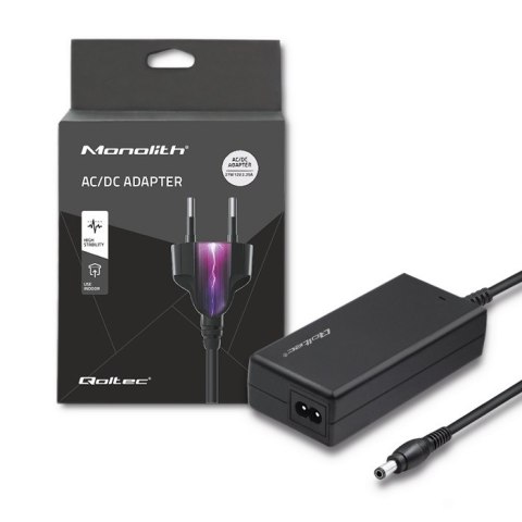 Qoltec Zasilacz desktopowy 27W | 12V | 2.25A | 6.0*3.0 | +kabel zasilający