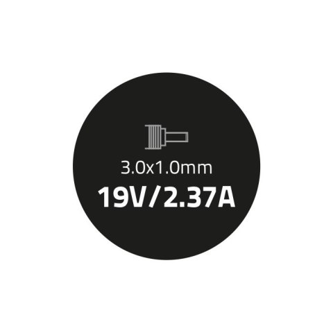 Qoltec Zasilacz do Asus 45W | 19V | 2.37A | 3.0*1.0 | +kabel zasilający