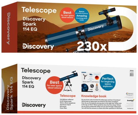 (EN) Teleskop Discovery Spark 114 EQ z książką