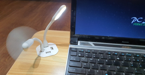 Stolik pod laptopa składany do łóżka podstawka USB