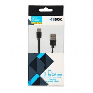 Kabel IBOX USB TYP-C, 2A 1M IKUMTC (USB 2.0 typu A M - Micro USB typu B M; 1m; kolor czarny)