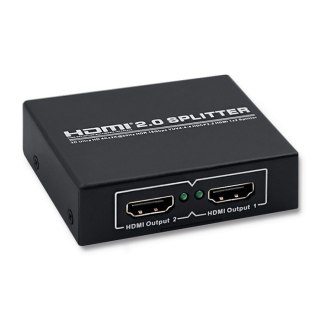 Qoltec Aktywny rozdzielacz Splitter HDMI v. 2.0 | 1x2