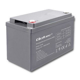 Qoltec Akumulator AGM | 12V | 100Ah | max 1200A