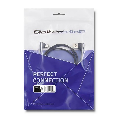 Qoltec Kabel USB typ C męski | USB 2.0 A męski | 1m