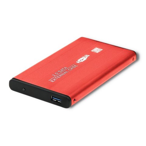 Qoltec Obudowa/kieszeń do dysków HDD/SSD 2.5" SATA3 | USB 3.0 | Czerwony