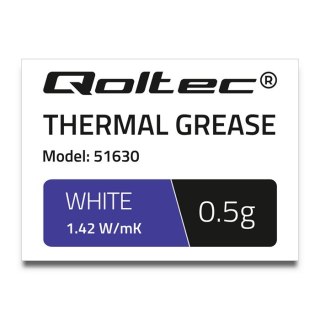 Qoltec Pasta termoprzewodząca 1.42 W/m-K | 0.5g | Biała