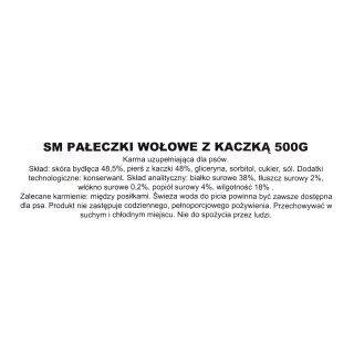 MACED Przysmak dla psa - pałeczki wołowe z kaczką 500g