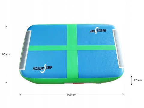 AirBlock Mata Gimnastyczna Trampolina MASTER 60 x 100 x 20 cm Blue Green