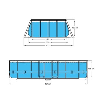 Basen Ogrodowy JILONG Super Rattan 427x275x100 cm