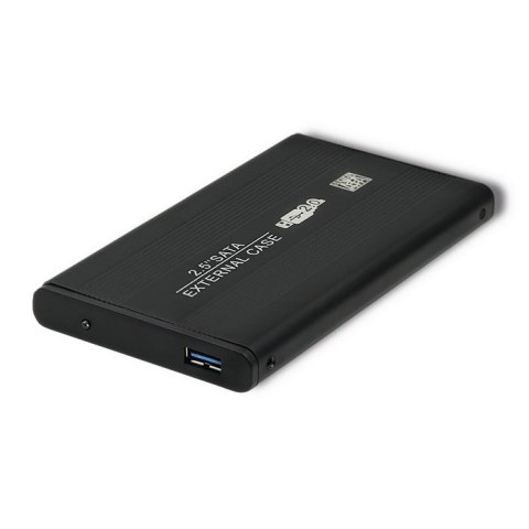 Qoltec Aluminiowa obudowa/kieszeń do dysków HDD/SSD 2.5" SATA3 | USB 2.0 | Czarny