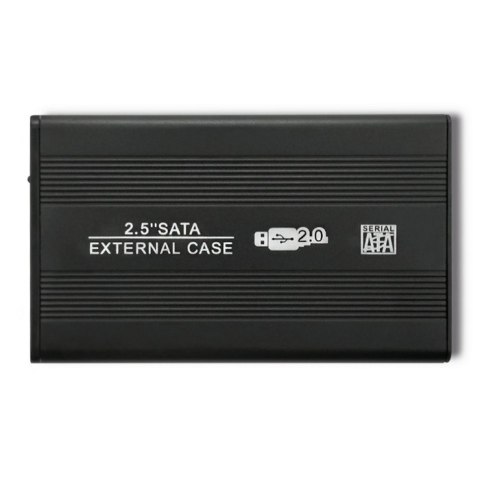 Qoltec Aluminiowa obudowa/kieszeń do dysków HDD/SSD 2.5" SATA3 | USB 2.0 | Czarny