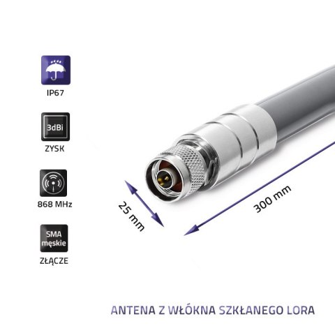 Qoltec Antena LoRa | 3 dBi | Zewnętrzna